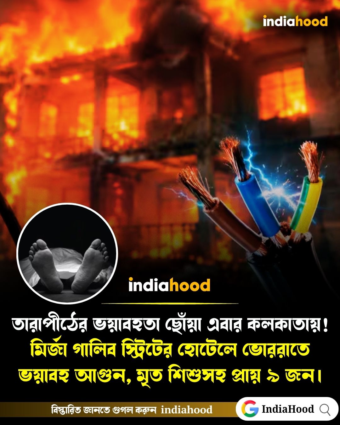 তারাপীঠের পর এবার কলকাতা! মির্জা গালিব স্ট্রিটের হোটেলে ভোররাতে ভয়াবহ আগুন, মৃত শিশুসহ ৯